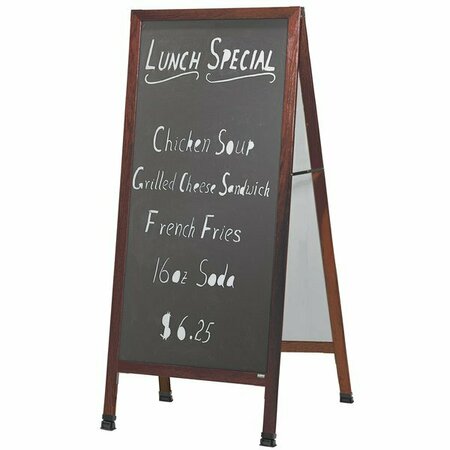 AARCO OS4872S 48in x 72in Slate Gray Solid Oak Wood Frame Composition Chalkboard 116OS4872S